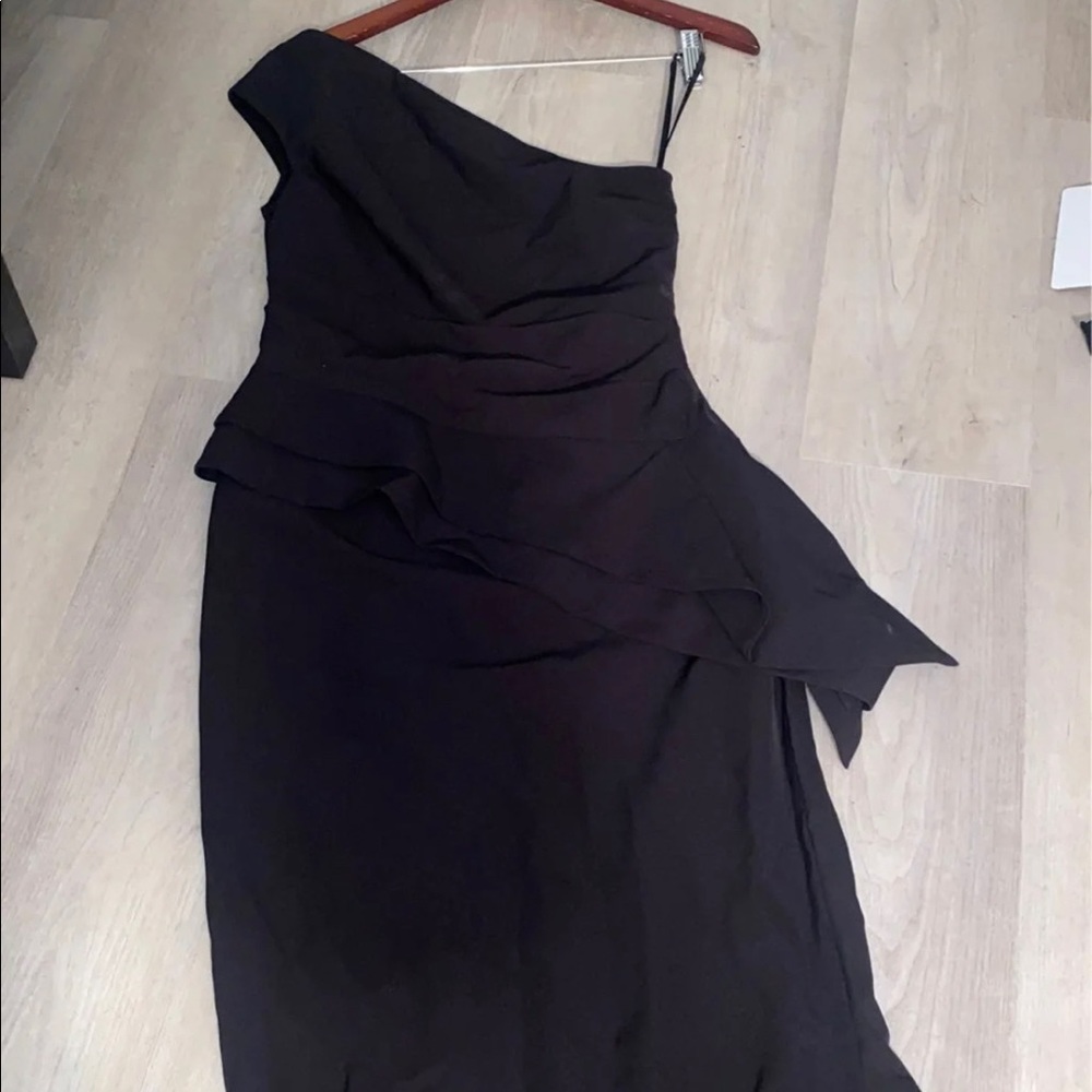Only worn once black long gown